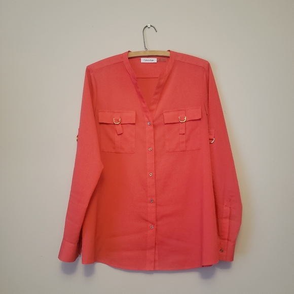 Coral Button-up - Picture 2 of 5